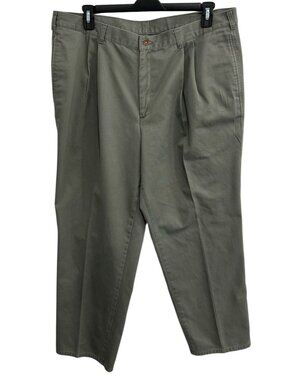 Farah 2XL Mens Gray Pleated Flat Front Trousers Dress Pants Old Money Minimalist